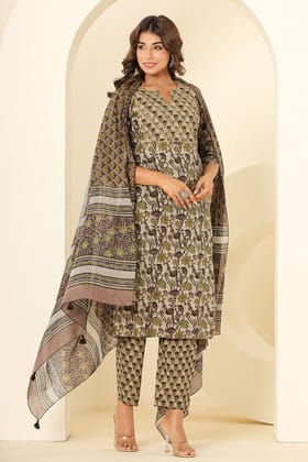 Brown Mulmul Dupatta