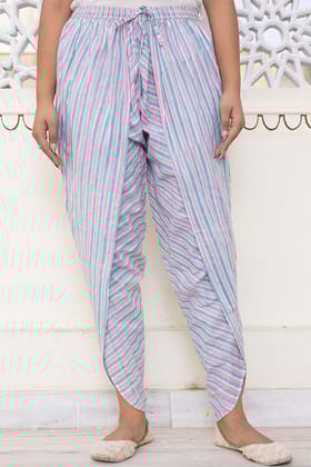 Pink Green Organic Cotton Dhoti Pants