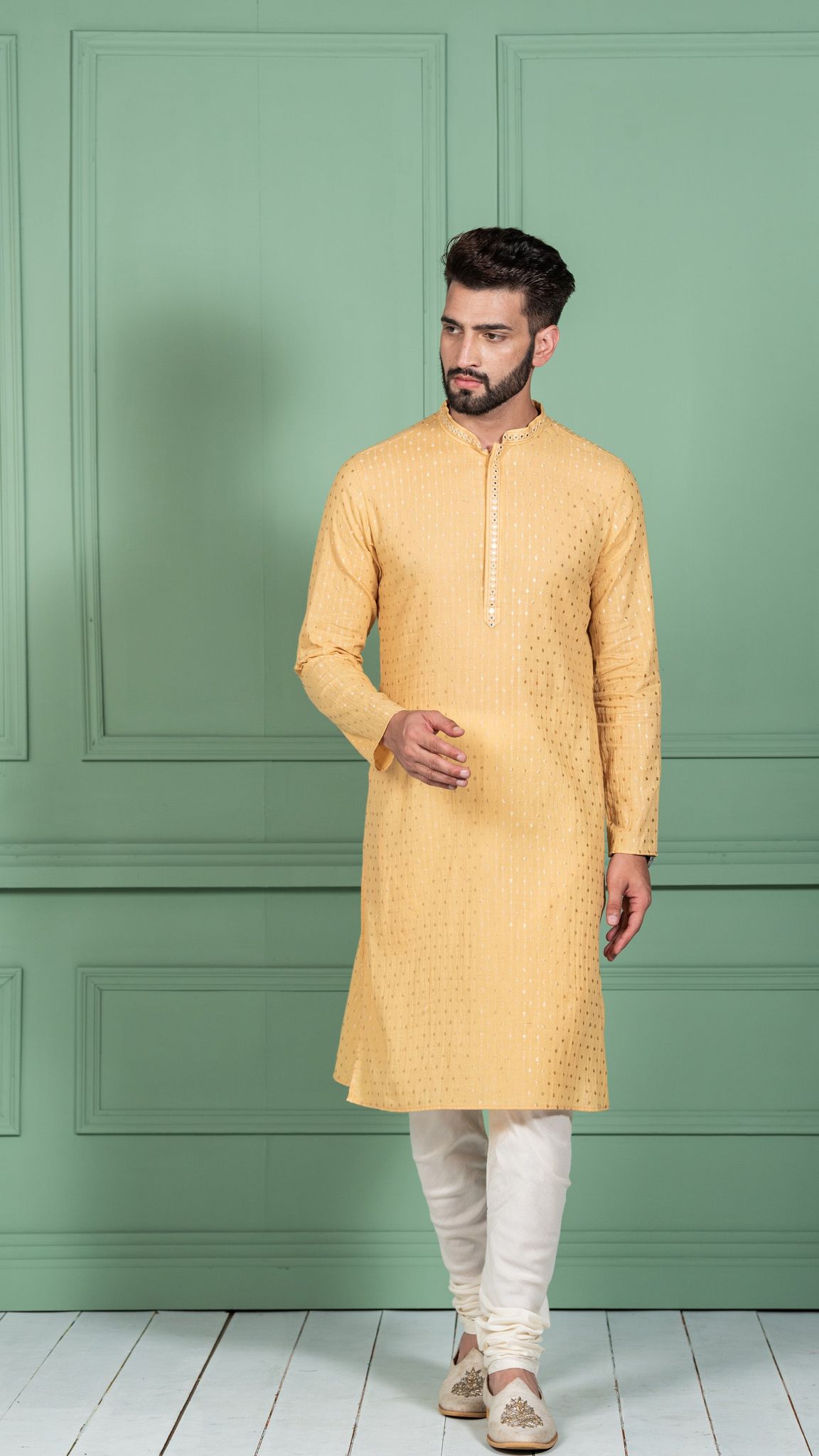 Men Yellow Kurta Set